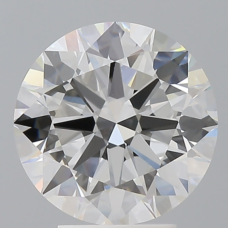 4.07 Carat Round Shaped, Excellent Cut, F Color, VVS2 Clarity, IGI Certified Lab Grown Diamond