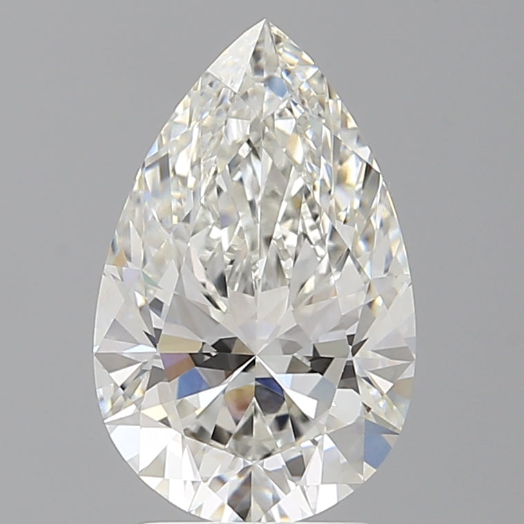 3.08 Carat Pear Shaped, Ideal Cut, F Color, VVS2 Clarity, IGI Certified Lab Grown Diamond