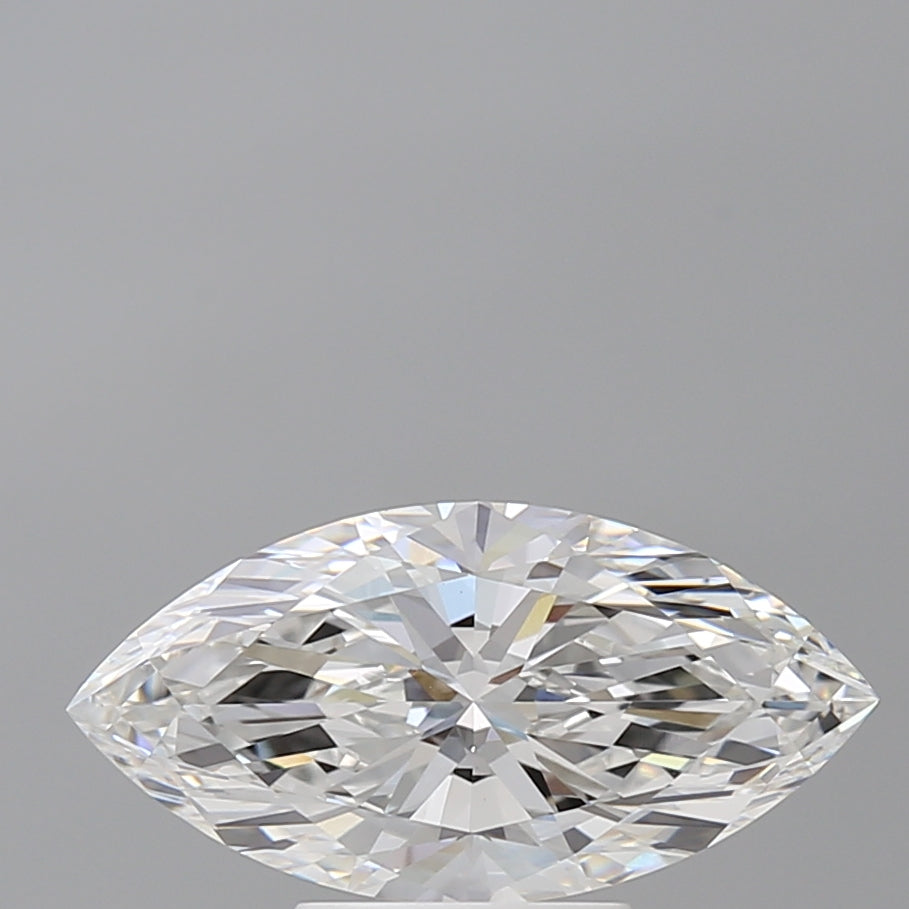 2.59 Carat Marquise Shaped, Ideal Cut, E Color, VVS2 Clarity, IGI Certified Lab Grown Diamond