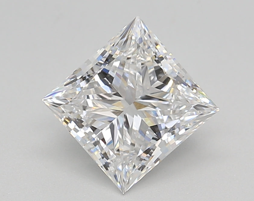 1.50 Carat Princess Shaped, Excellent Cut, D Color, VVS2 Clarity, IGI Certified Lab Grown Diamond