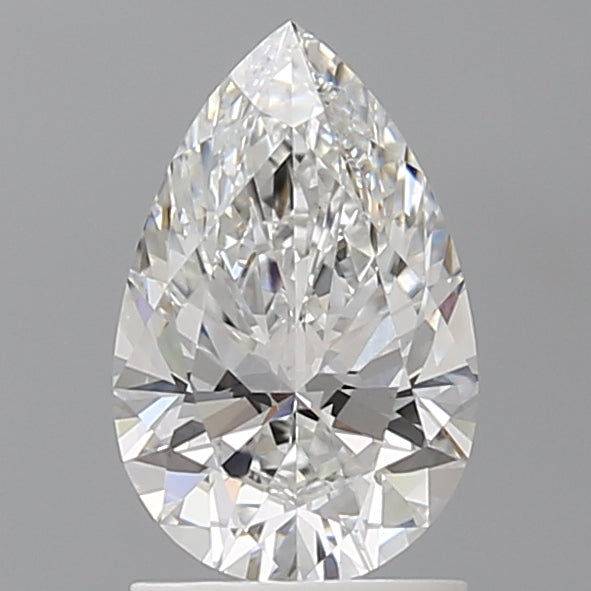 1.55 Carat Pear Shaped, Ideal Cut, E Color, VVS2 Clarity, IGI Certified Lab Grown Diamond