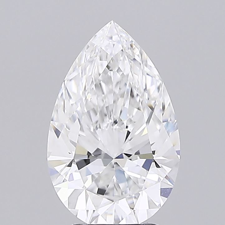 3.08 Carat Pear Shaped, Ideal Cut, E Color, VVS1 Clarity, IGI Certified Lab Grown Diamond