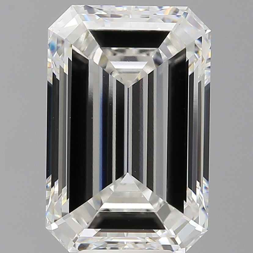 8.09 Carat Emerald Shaped, Excellent Cut, F Color, VVS2 Clarity, IGI Certified Lab Grown Diamond