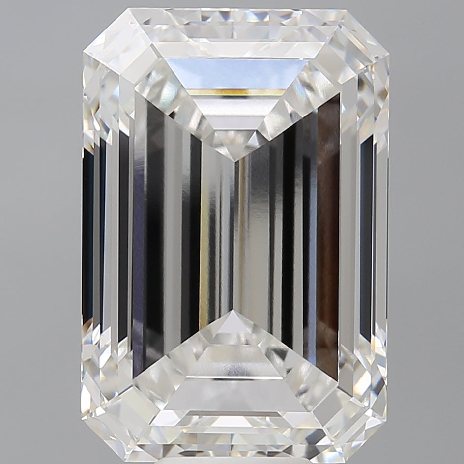 12.59 Carat Emerald Shaped, Ideal Cut, F Color, VVS2 Clarity, IGI Certified Lab Grown Diamond