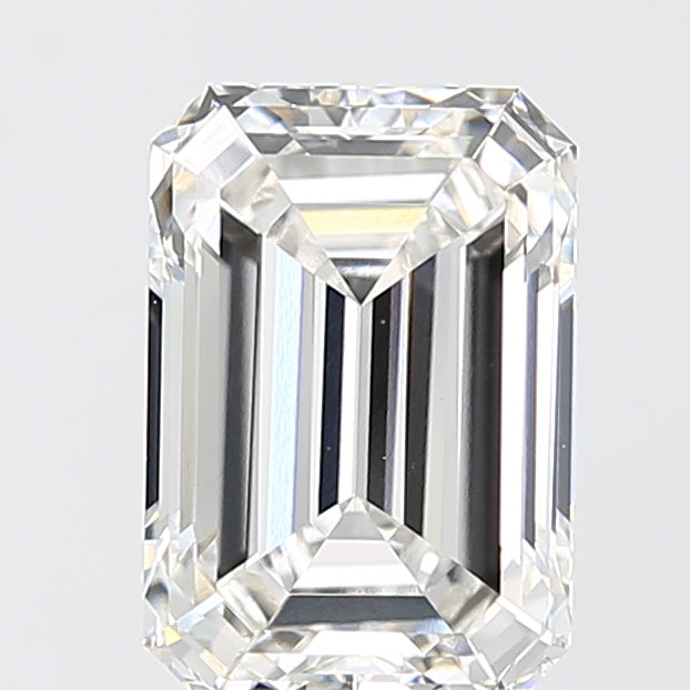 3.08 Carat Emerald Shaped, Ideal Cut, F Color, VVS2 Clarity, IGI Certified Lab Grown Diamond