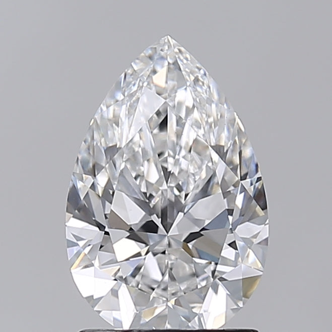 1.52 Carat Pear Shaped, Ideal Cut, D Color, VS1 Clarity, IGI Certified Lab Grown Diamond