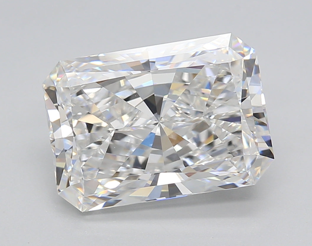 4.02 Carat Radiant Shaped, Ideal Cut, E Color, VVS2 Clarity, GIA Certified Lab Grown Diamond