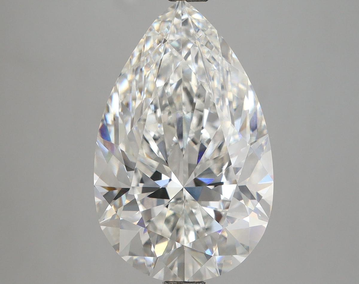 6.11 Carat Pear Shaped, Excellent Cut, E Color, VVS1 Clarity, IGI Certified Lab Grown Diamond