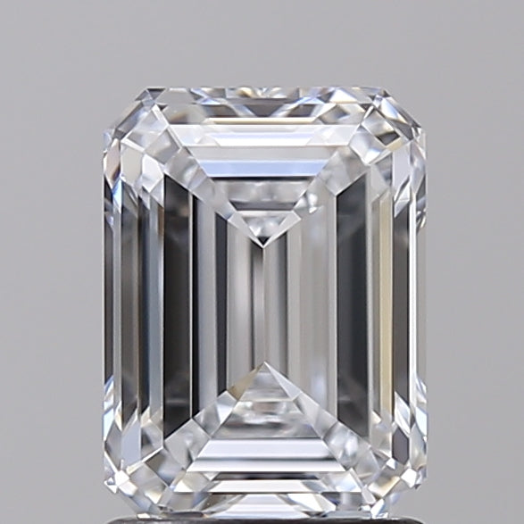 1.57 Carat Emerald Shaped, Ideal Cut, D Color, VVS2 Clarity, GIA Certified Lab Grown Diamond
