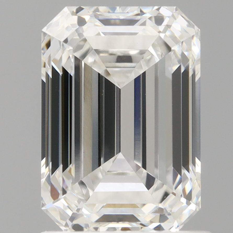 1.56 Carat Emerald Shaped, Ideal Cut, E Color, VVS2 Clarity, IGI Certified Lab Grown Diamond