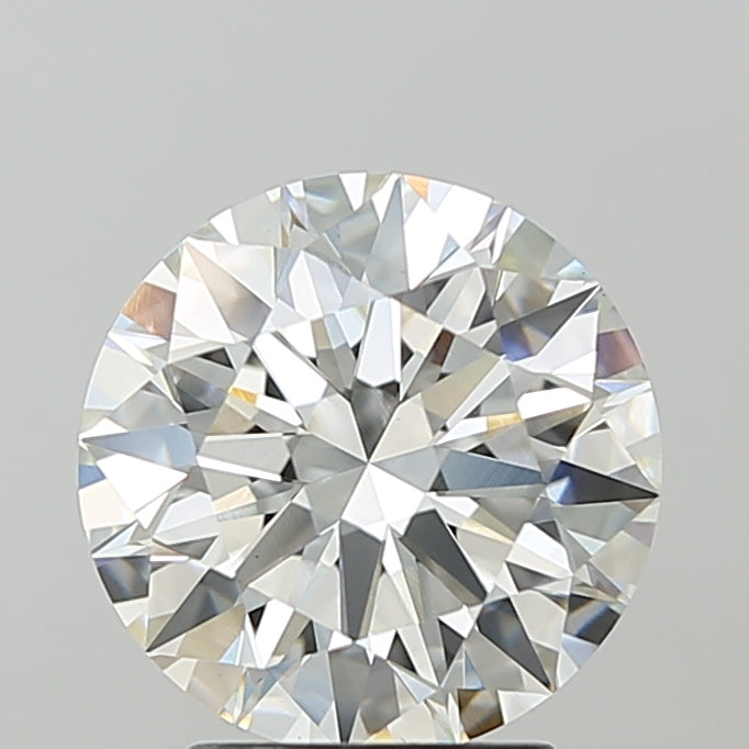 3.08 Carat Round Shaped, Ideal Cut, F Color, VVS2 Clarity, IGI Certified Lab Grown Diamond