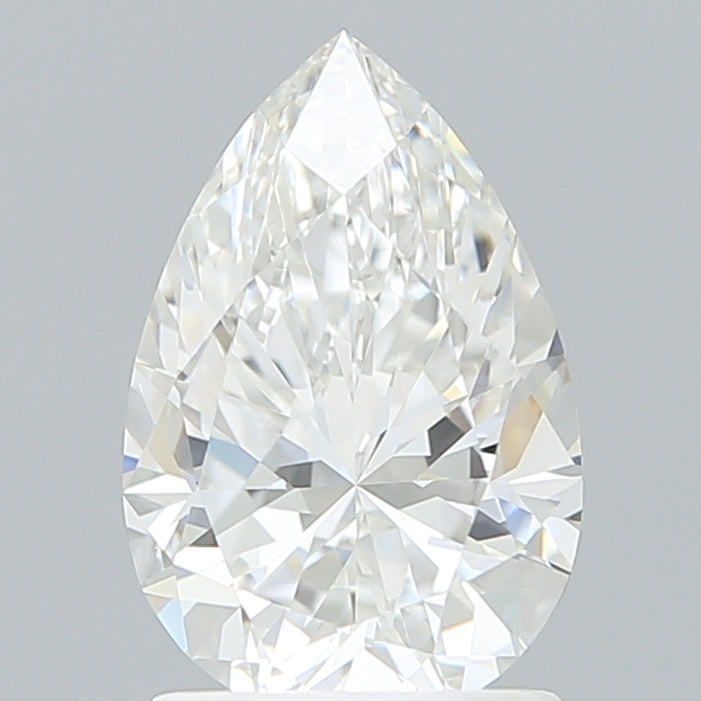 1.60 Carat Pear Shaped, Ideal Cut, F Color, VVS1 Clarity, IGI Certified Lab Grown Diamond