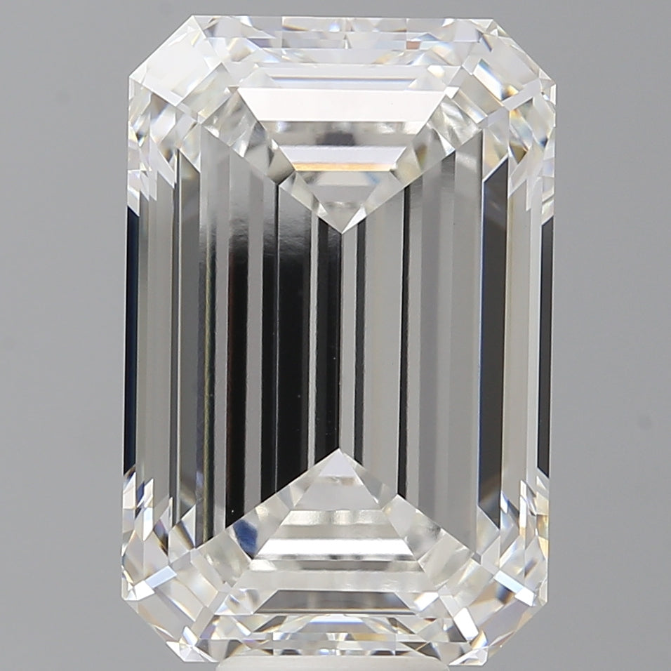12.09 Carat Emerald Shaped, Ideal Cut, F Color, VVS2 Clarity, IGI Certified Lab Grown Diamond