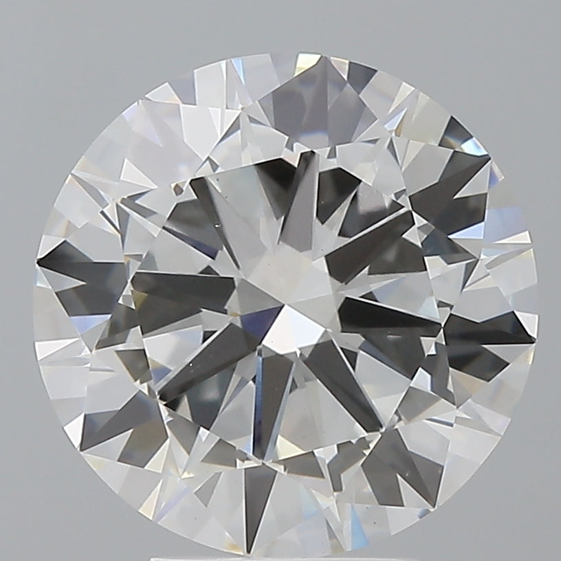 5.03 Carat Round Shaped, Excellent Cut, F Color, VVS2 Clarity, IGI Certified Lab Grown Diamond