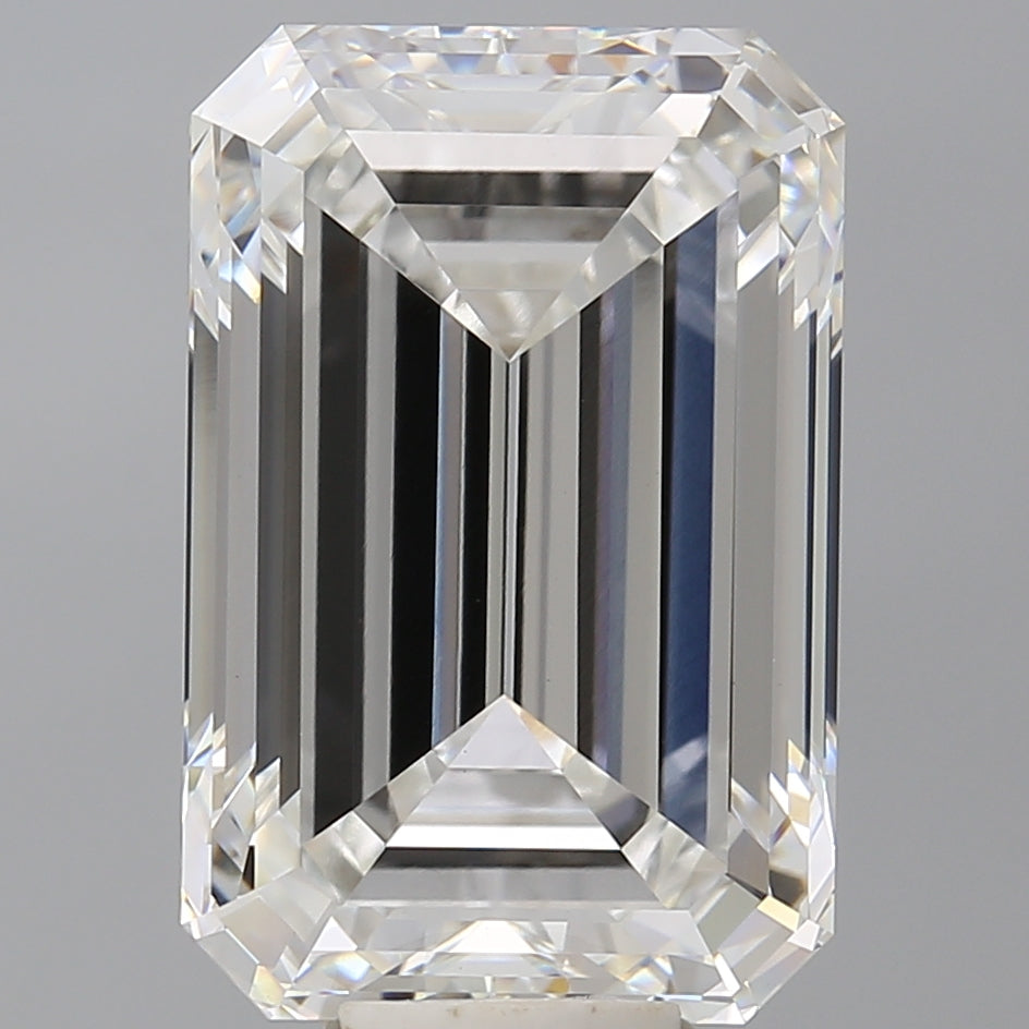 12.09 Carat Emerald Shaped, Ideal Cut, F Color, VVS2 Clarity, IGI Certified Lab Grown Diamond