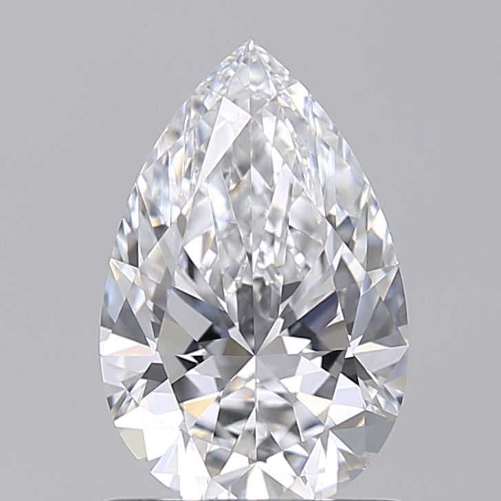 1.00 Carat Pear Shaped, Excellent Cut, D Color, VVS2 Clarity, IGI Certified Lab Grown Diamond