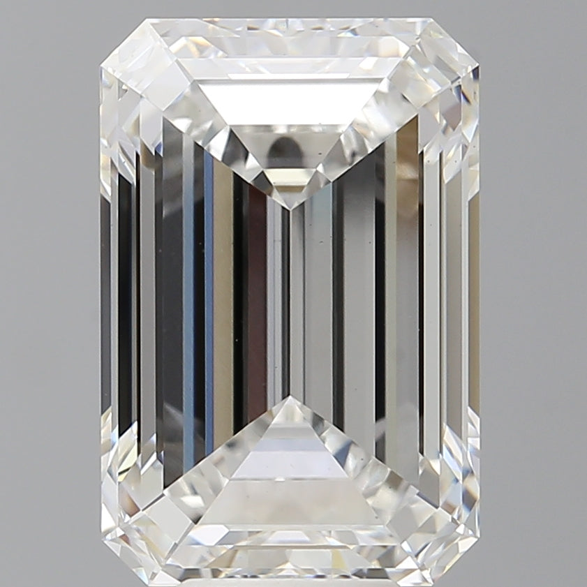 8.59 Carat Emerald Shaped, Ideal Cut, F Color, VS1 Clarity, IGI Certified Lab Grown Diamond