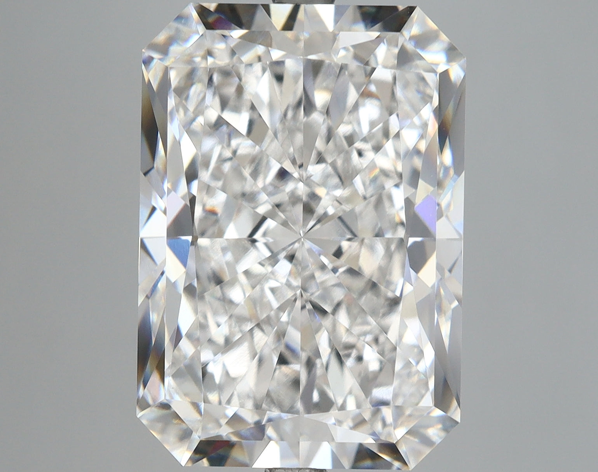 12.56 Carat Radiant Shaped, Excellent Cut, E Color, VVS2 Clarity, IGI Certified Lab Grown Diamond