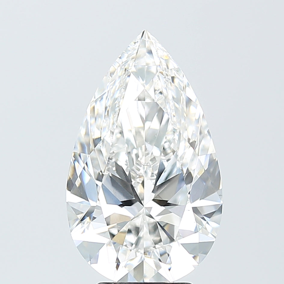 5.00 Carat Pear Shaped, Excellent Cut, F Color, VS1 Clarity, IGI Certified Lab Grown Diamond