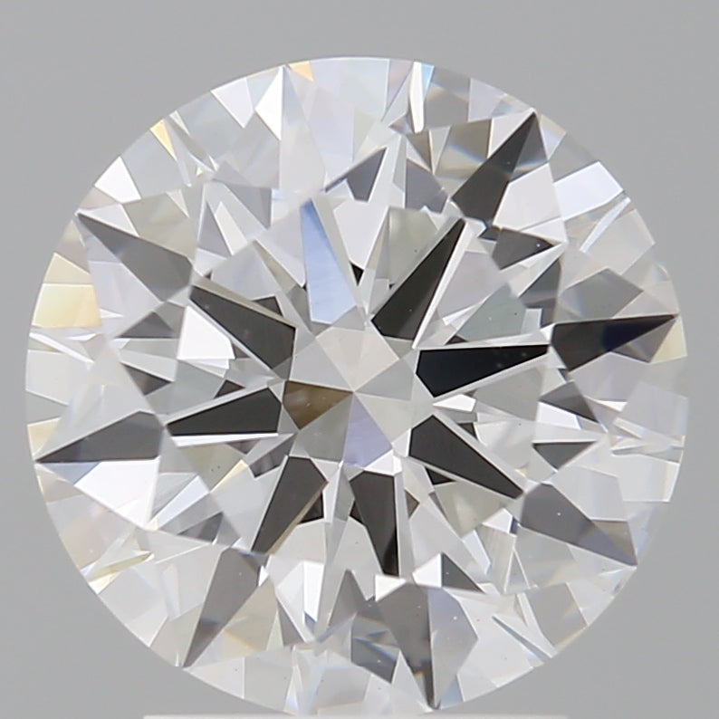 3.04 Carat Round Shaped, Ideal Cut, F Color, VVS2 Clarity, IGI Certified Lab Grown Diamond
