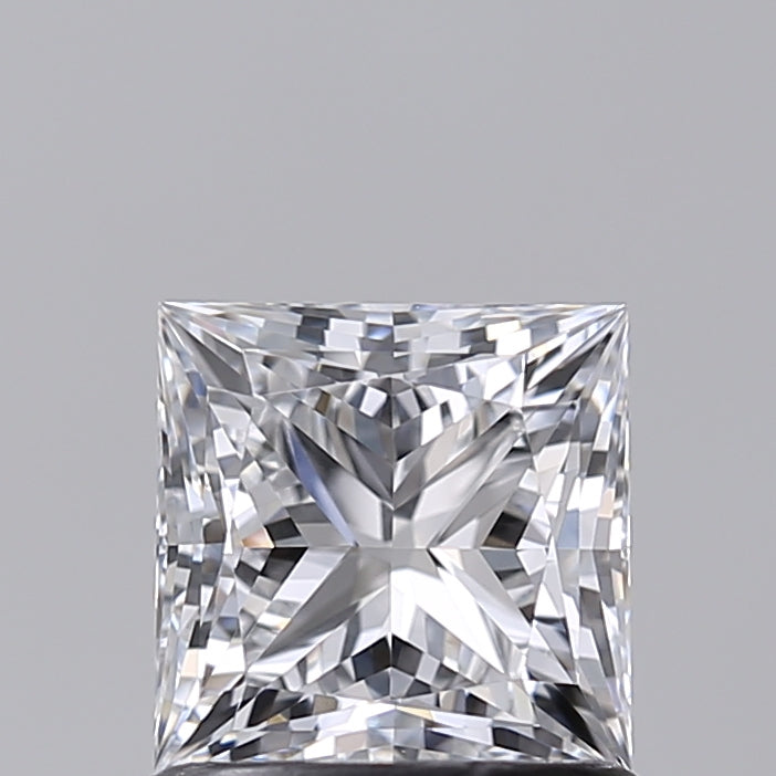 1.02 Carat Princess Shaped, Ideal Cut, D Color, VVS2 Clarity, IGI Certified Lab Grown Diamond