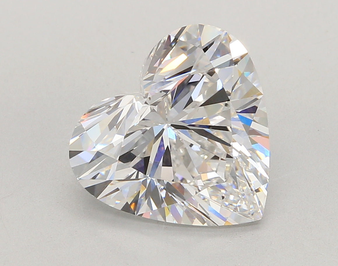 5.53 Carat Heart Shaped, Ideal Cut, E Color, VVS2 Clarity, IGI Certified Lab Grown Diamond