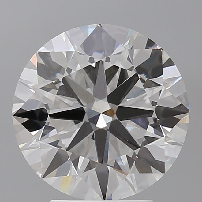 4.00 Carat Round Shaped, Excellent Cut, F Color, VVS2 Clarity, IGI Certified Lab Grown Diamond