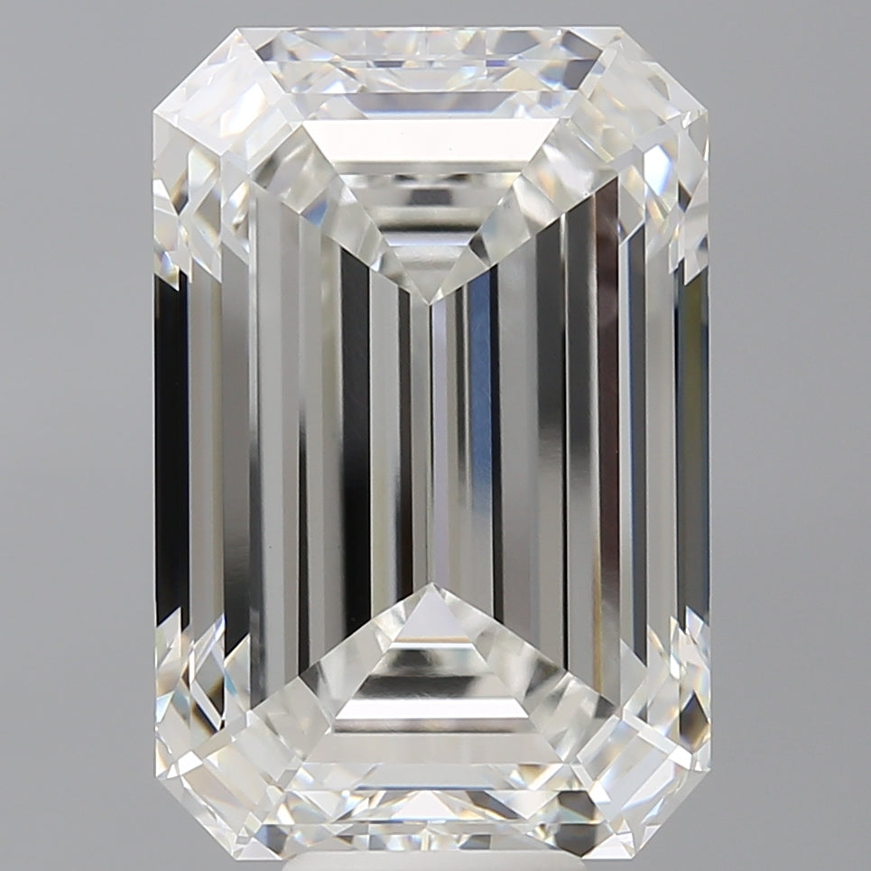 12.52 Carat Emerald Shaped, Ideal Cut, F Color, VVS2 Clarity, IGI Certified Lab Grown Diamond