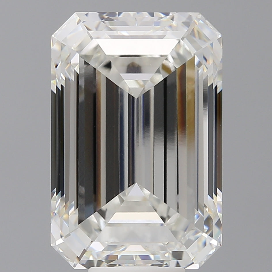 11.60 Carat Emerald Shaped, Ideal Cut, F Color, VVS2 Clarity, IGI Certified Lab Grown Diamond