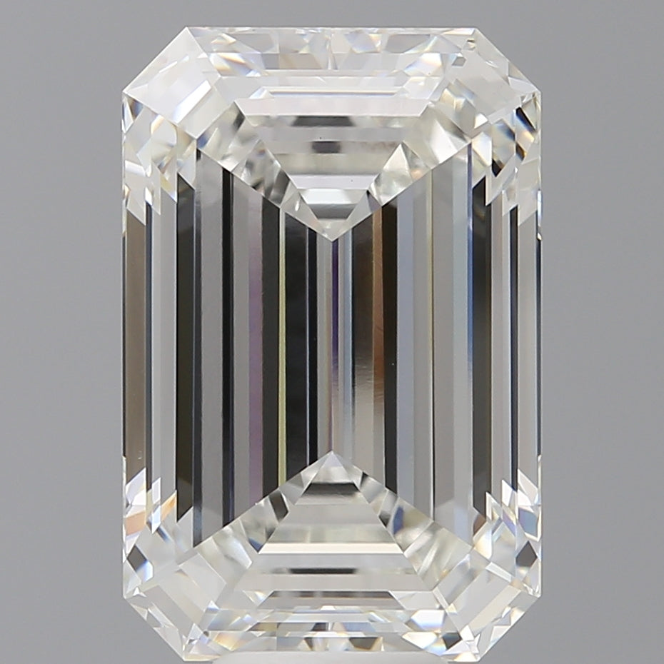 11.01 Carat Emerald Shaped, Excellent Cut, F Color, VVS2 Clarity, IGI Certified Lab Grown Diamond