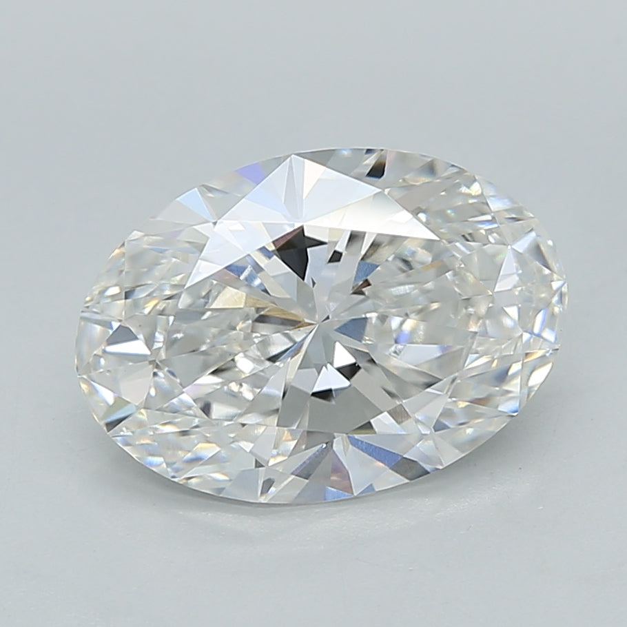 2.52 Carat Oval Shaped, Ideal Cut, F Color, VVS2 Clarity, IGI Certified Lab Grown Diamond