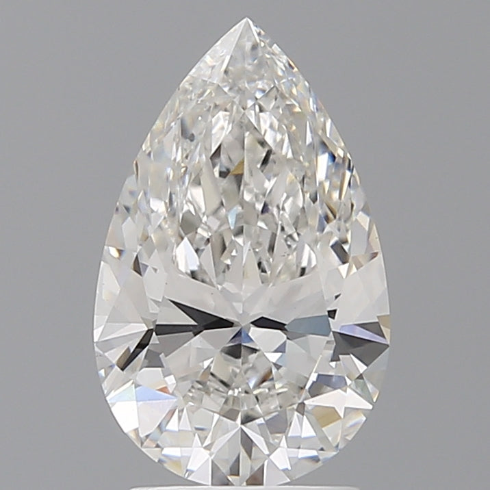 2.58 Carat Pear Shaped, Ideal Cut, F Color, VS1 Clarity, IGI Certified Lab Grown Diamond