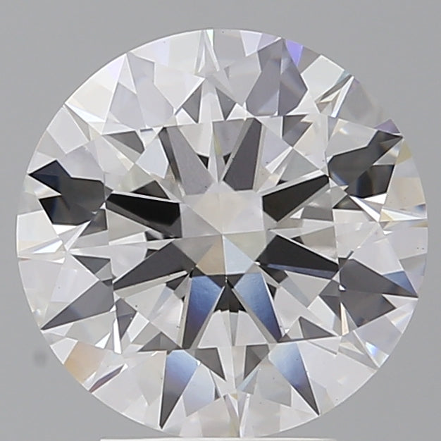 4.05 Carat Round Shaped, Ideal Cut, F Color, VVS2 Clarity, IGI Certified Lab Grown Diamond