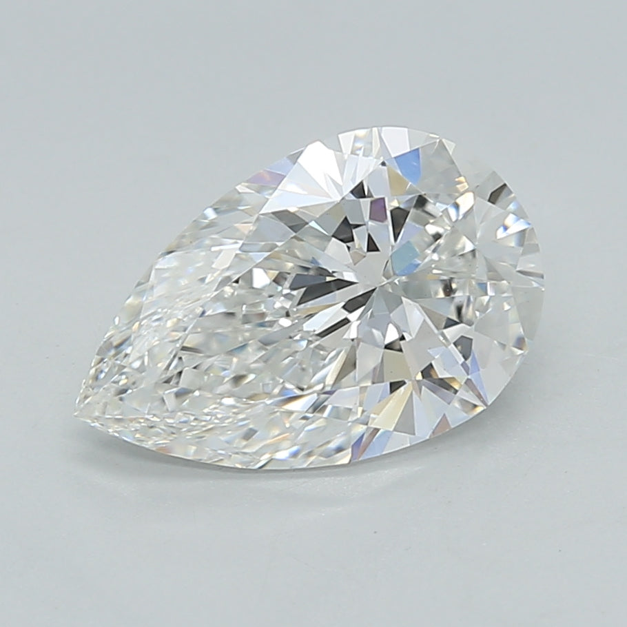 2.00 Carat Pear Shaped, Ideal Cut, E Color, VVS2 Clarity, IGI Certified Lab Grown Diamond