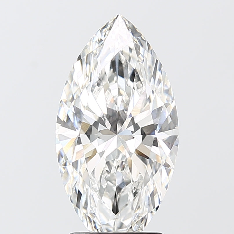 3.04 Carat Marquise Shaped, Ideal Cut, F Color, VVS2 Clarity, IGI Certified Lab Grown Diamond
