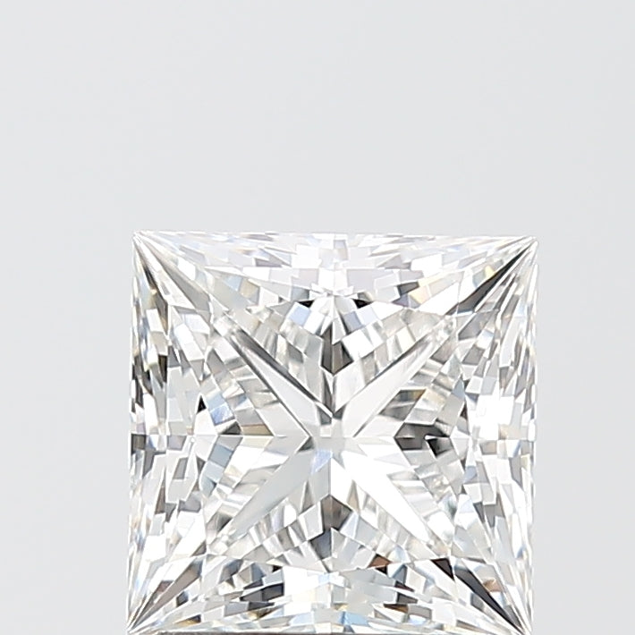 2.06 Carat Princess Shaped, Ideal Cut, F Color, VS1 Clarity, IGI Certified Lab Grown Diamond