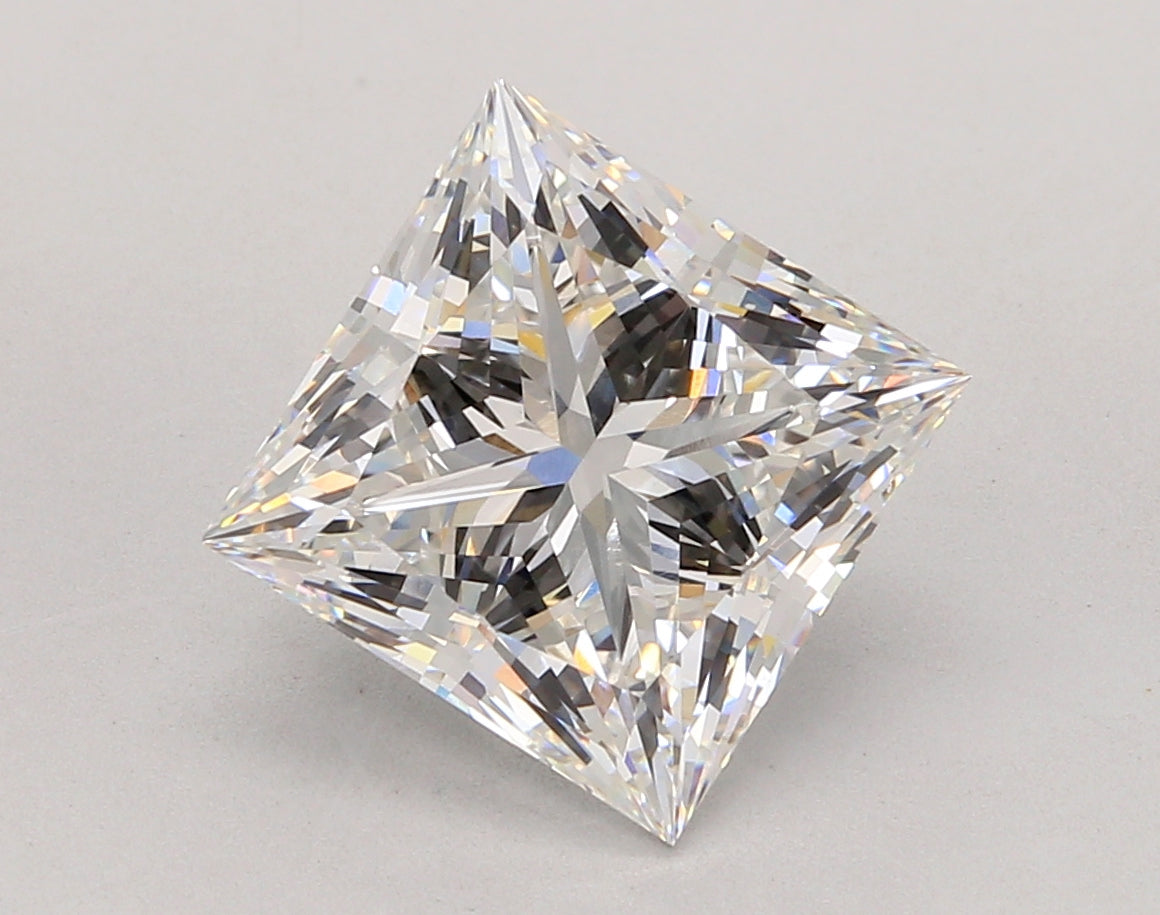 5.05 Carat Princess Shaped, Ideal Cut, E Color, VVS2 Clarity, IGI Certified Lab Grown Diamond
