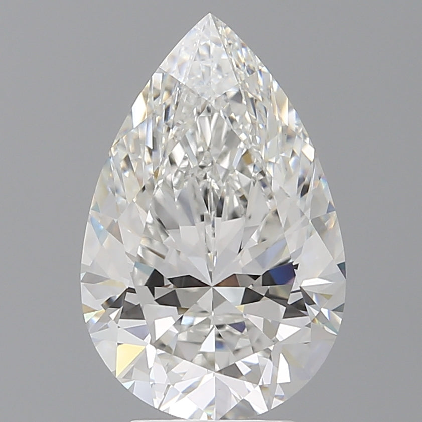 4.59 Carat Pear Shaped, Ideal Cut, E Color, VVS2 Clarity, IGI Certified Lab Grown Diamond
