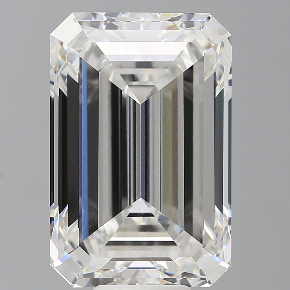 12.53 Carat Emerald Shaped, Ideal Cut, E Color, VVS2 Clarity, IGI Certified Lab Grown Diamond