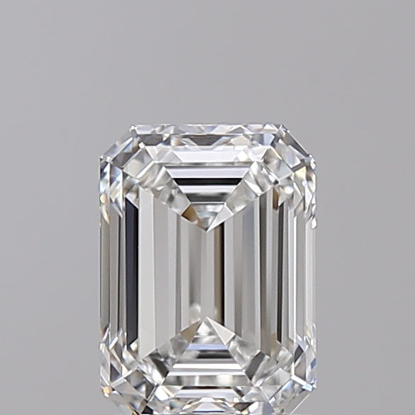 1.00 Carat Emerald Shaped, Ideal Cut, F Color, VVS2 Clarity, GIA Certified Lab Grown Diamond