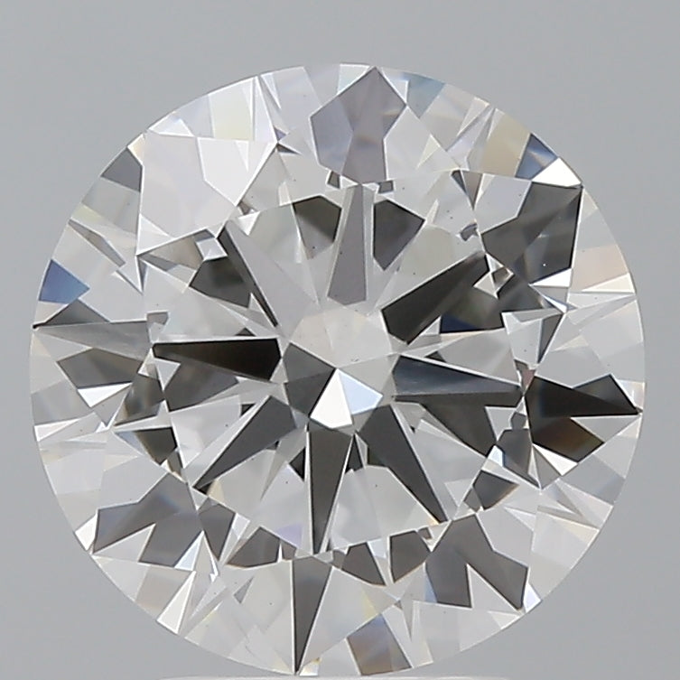 4.00 Carat Round Shaped, Excellent Cut, F Color, VS1 Clarity, IGI Certified Lab Grown Diamond