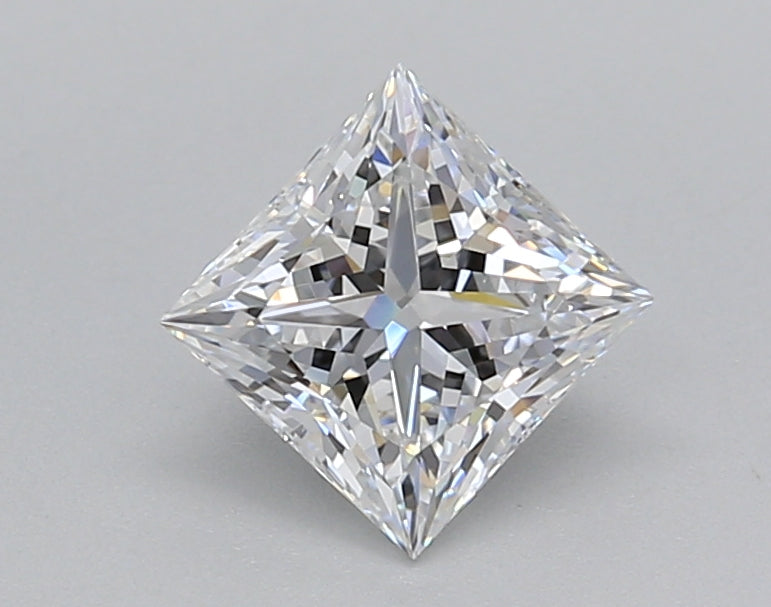 1.02 Carat Princess Shaped, Excellent Cut, D Color, VVS2 Clarity, IGI Certified Lab Grown Diamond
