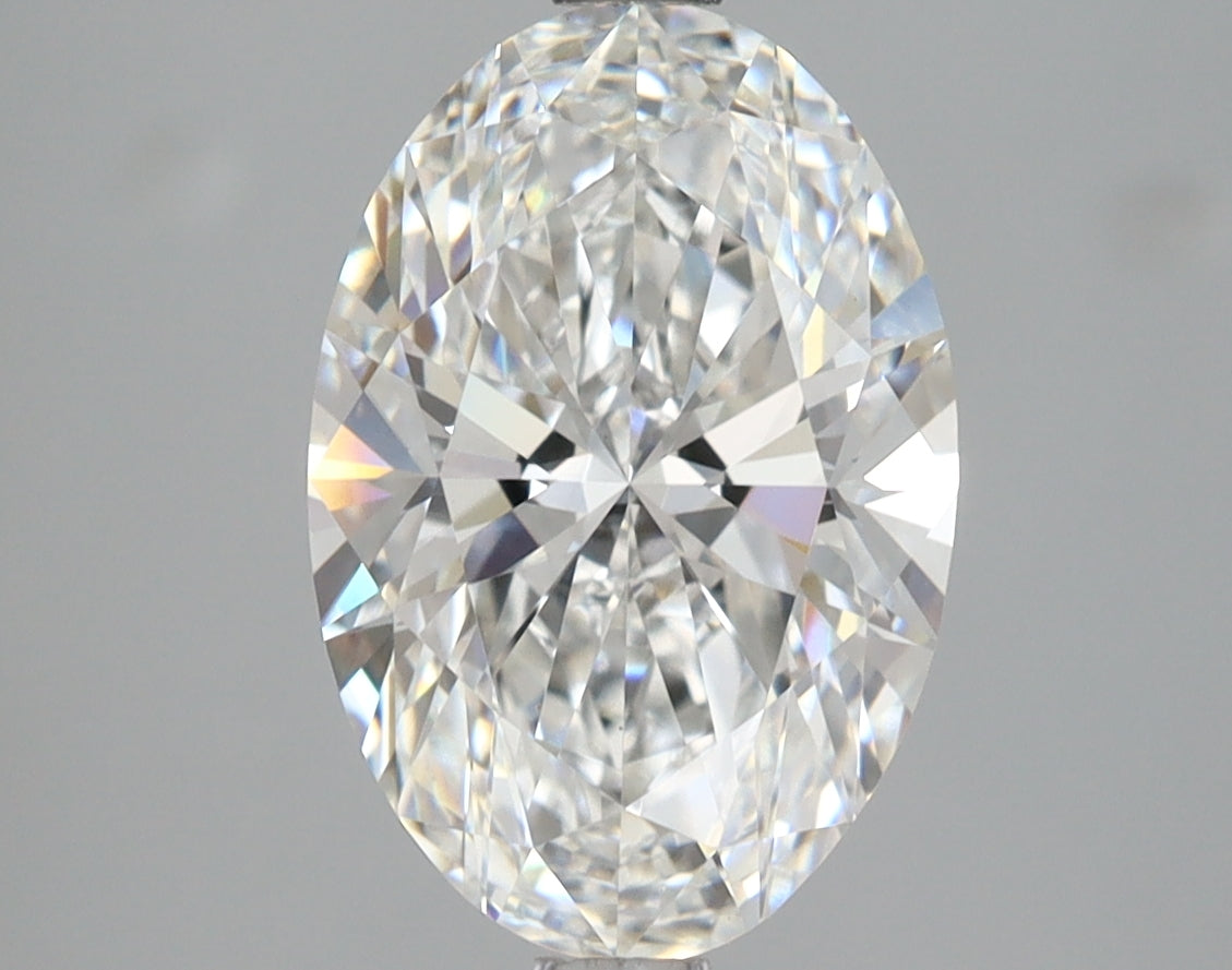 3.10 Carat Oval Shaped, Ideal Cut, E Color, VVS2 Clarity, IGI Certified Lab Grown Diamond