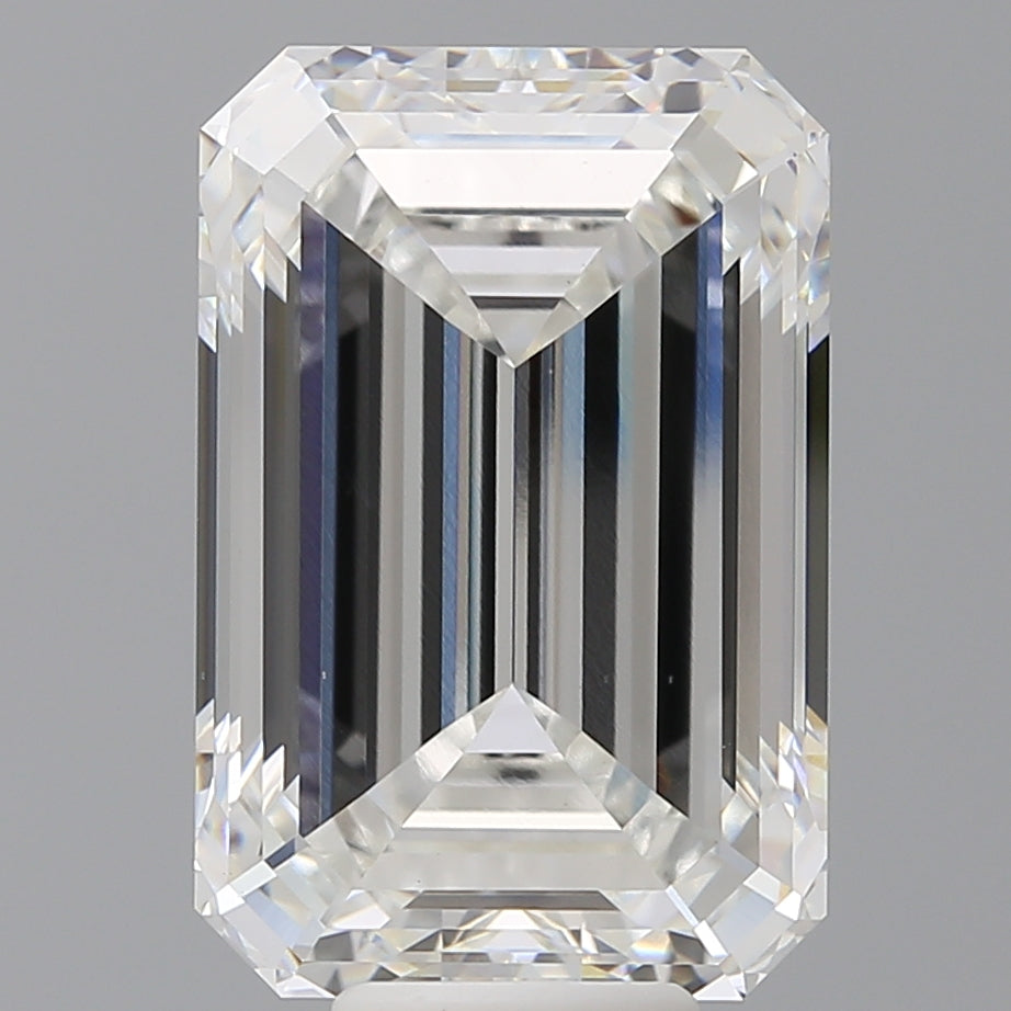 10.58 Carat Emerald Shaped, Ideal Cut, F Color, VVS2 Clarity, IGI Certified Lab Grown Diamond