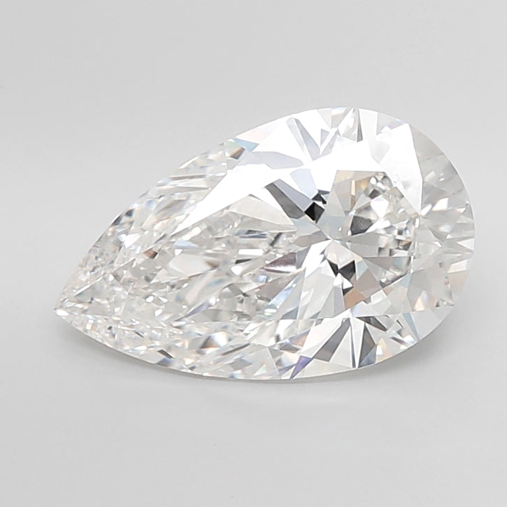 7.07 Carat Pear Shaped, Ideal Cut, E Color, VVS2 Clarity, IGI Certified Lab Grown Diamond