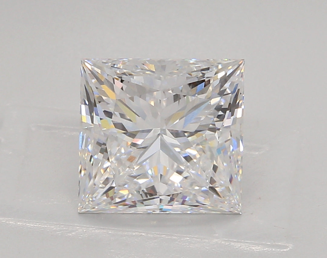 3.56 Carat Princess Shaped, Ideal Cut, E Color, VS1 Clarity, IGI Certified Lab Grown Diamond