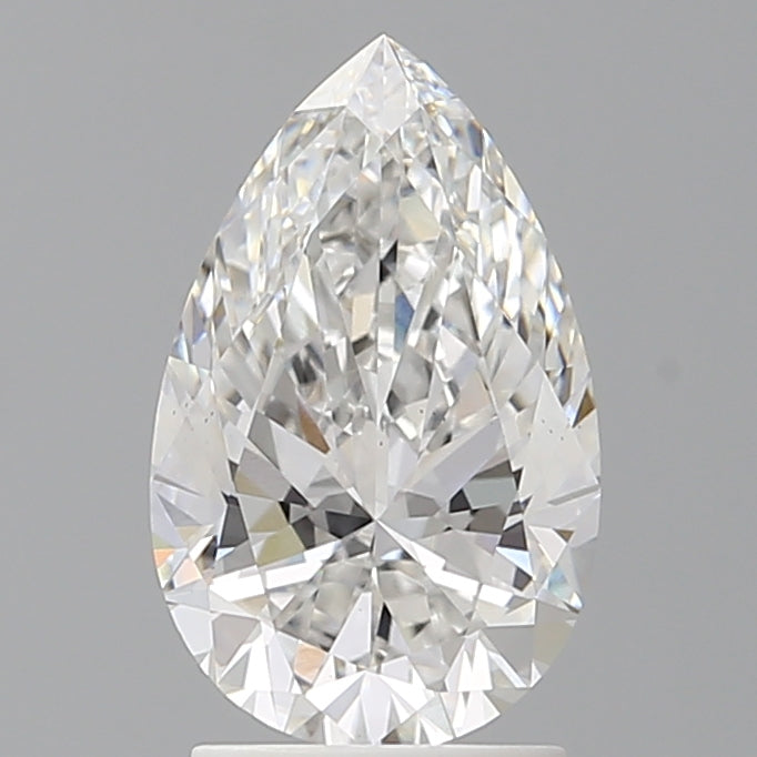2.09 Carat Pear Shaped, Ideal Cut, F Color, VS1 Clarity, IGI Certified Lab Grown Diamond