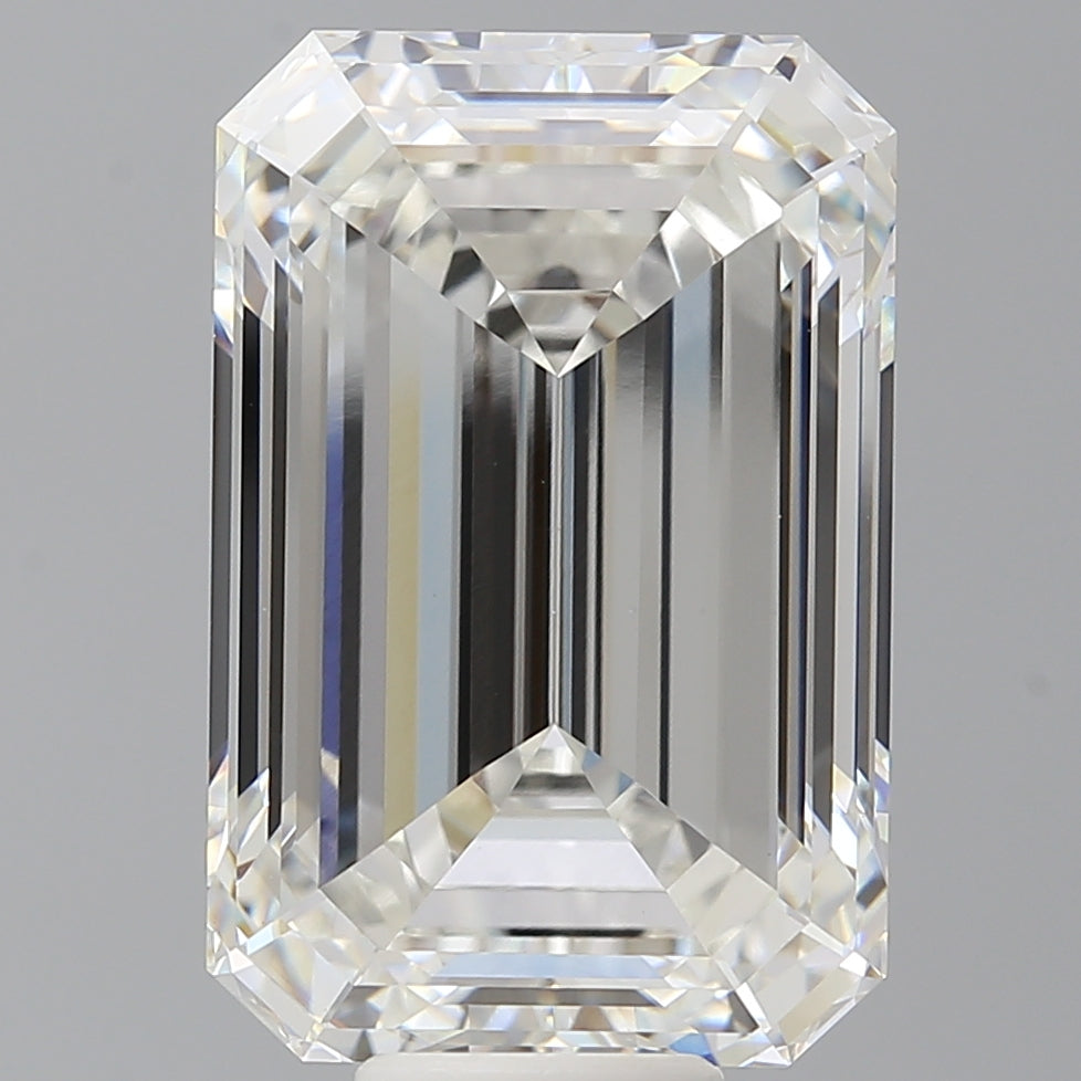 12.59 Carat Emerald Shaped, Ideal Cut, F Color, VVS2 Clarity, IGI Certified Lab Grown Diamond