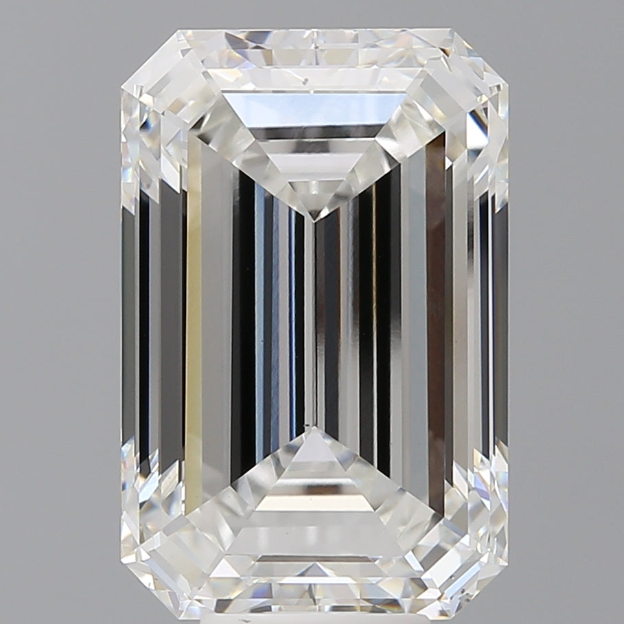 10.08 Carat Emerald Shaped, Ideal Cut, F Color, VS1 Clarity, IGI Certified Lab Grown Diamond