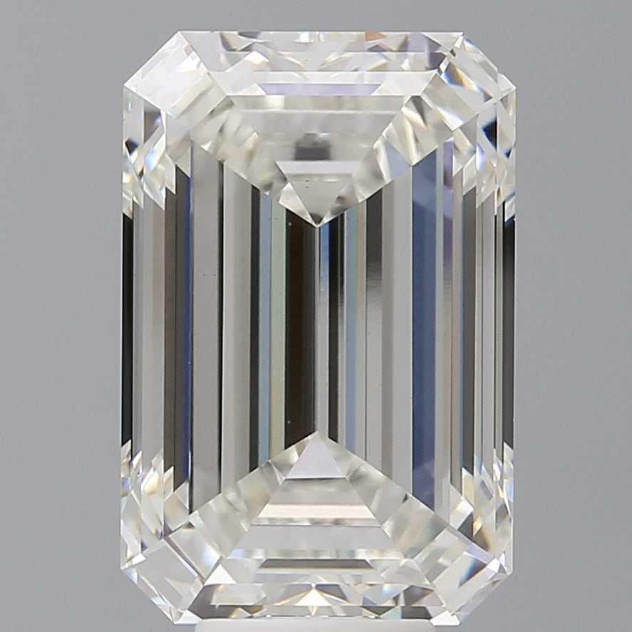 9.50 Carat Emerald Shaped, Ideal Cut, F Color, VVS2 Clarity, IGI Certified Lab Grown Diamond